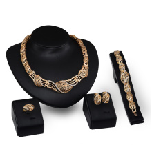 Austrian Crystal Pave Alloy Jewelry Sets Gold (C-XSST0043)